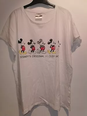 Buy Disney Mickey Mouse XL T Shirt White Cotton • 18£