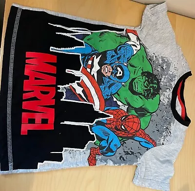 Buy Marvel Comics T-Shirt Boys Captain America, Spider Man And Hulk Size 4-5 Years • 1.99£