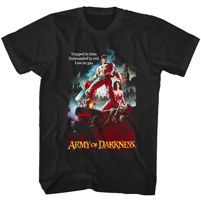 Buy Army Of Darkness Movie Poster Men's T Shirt Trapped In Time Surrounded By Evil • 33.72£