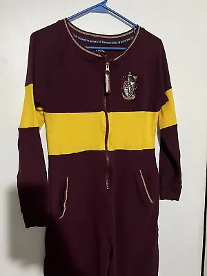 Buy Harry Potter Adult Gryffindor Sleep Suit Pajamas All In One Medium 10-12 • 18.85£