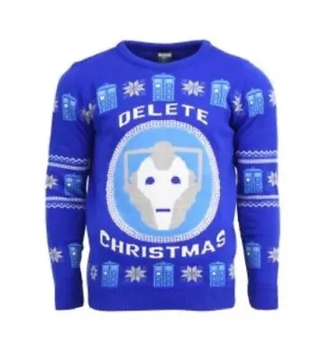 Buy Large (UK) Doctor Who Cybermen Christmas Sweater Jumper Numskull Dr • 33.99£