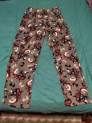 Buy Size L Unisex Disney The Nightmare Before Christmas Fleece Pajama Pants 33x32 ** • 4.86£