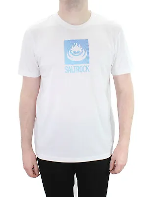 Buy Saltrock Shockwave Flame Short Sleeve T-Shirt In White • 26£