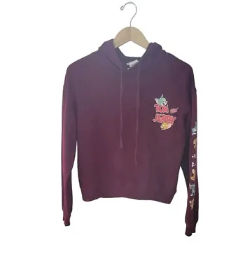 Buy Tom And Jerry Maroon Hoodie Women's Size Small • 11.58£