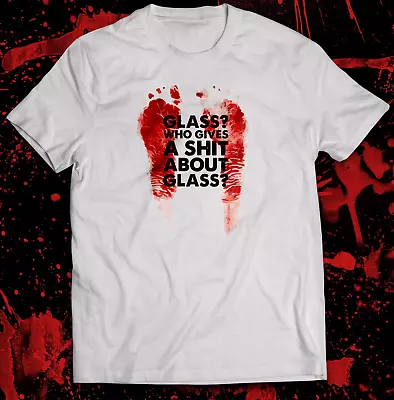 Buy Who Gives A Sh*t About Glass White T-Shirt-Funny Joke Rude Blood Quote Tee Top • 2.99£
