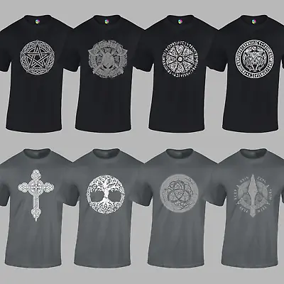 Buy Viking T Shirts Mens Vikings Designs Celtic Thor Hammer Odin Loki Valhalla Top • 8.99£