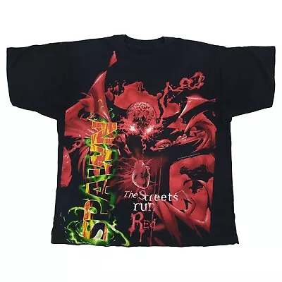 Buy Vintage 1997 Spawn The Streets Run Red By Todd McFarlane Prod Graphic T-Shirt XL • 275.62£