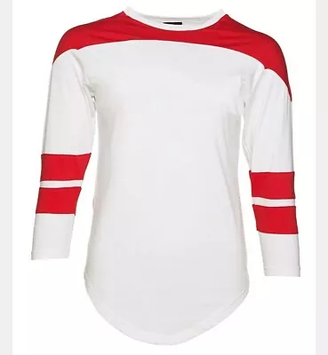 Buy Ladies Contrast Stripes 3/4 Sleeve Varsity Baseball T Shirt Top • 5.99£