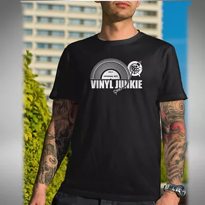 Buy Vinyl Junkie T-Shirt Various Colours Record Crate Digger Sizes Small To 5XL • 9.99£