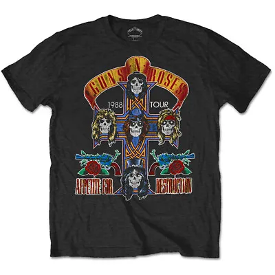 Buy Guns N Roses Appetite For Destruction Tour 1988 Official Tee T-Shirt Mens Unisex • 17.13£