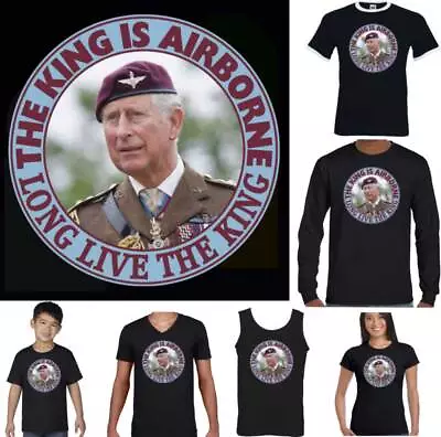 Buy King Charles Coronation T-Shirt Airborne 1 2 3 4 Para Parachute Regiment SFSG • 8.99£
