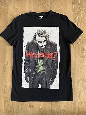 Buy Heath Ledger Dark Knight Joker Why So Serious? T-shirt Mens Womens XS Primark • 8.99£
