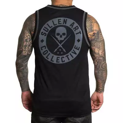 Buy Sullen Art Collective BOH Jersey Black/Grey Premium Mens Tank Tattoo Clothing • 31.27£