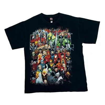 Buy MARVEL Mad Engine CIVIL WAR Comic Book Superhero Collage Graphic T-Shirt Medium • 24.99£