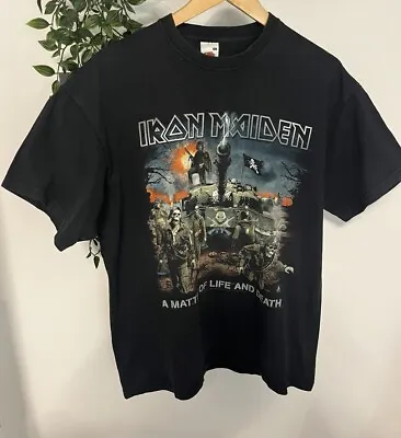 Buy Iron Maiden Tshirt A Matter Of Life And Death 2006 World Tour Band Tee Large • 34.99£