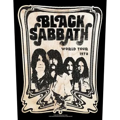 Buy BLACK SABBATH Back Patch: WORLD TOUR 1978: 78 Ozzy Osbourne Official Merch Gift • 8.95£