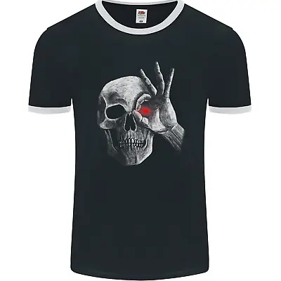 Buy A Red Eye Skull Mens Ringer T-Shirt FotL • 9.99£