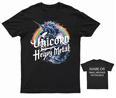 Buy Unicorn Heavy Metal T-Shirt – Mythical Rockers Unite • 12.95£