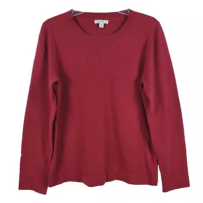 Buy J Crew Mercantile Wool Blend Sweater Crewneck Long Sleeve Burgandy Red Womens M • 23.61£