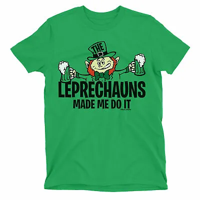 Buy Ladies IRISH T-Shirt St Patricks Day LEPRECHAUNS Made Me Do It Ladies ORGANIC   • 8.99£