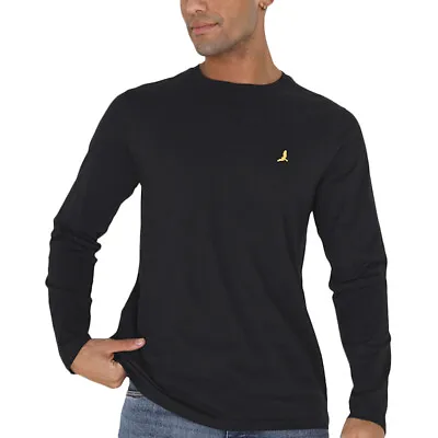 Buy BRAVE SOUL Mens Long Sleeve T Shirts Crew Neck Casual Top Summer Cotton Tee NEW • 9.89£