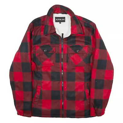 Buy ATRIUM Fleece Lined Mens Lumberjack Jacket Red Plaid XL • 22.99£