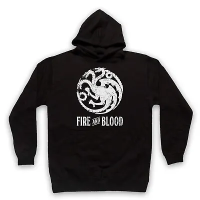 Buy Game Of Thrones Targaryen Dragon Sigil Fire And Blood Adults Unisex Hoodie • 25.99£