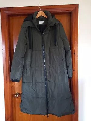 Buy Primark Atmosphere Women’s Long Khaki Puffer Coat With Side Buttons Size 12/14  • 16.99£