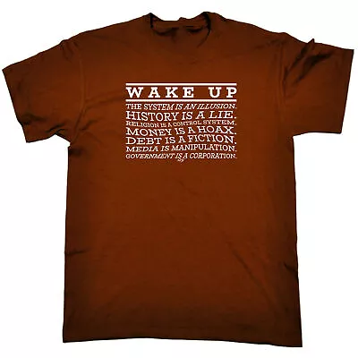 Buy Wake Up The System Is An Illusion - Mens Funny Novelty T Shirt T-Shirt Tshirts • 12.95£