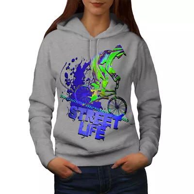 Buy Wellcoda Street Life Bike Sport Womens Hoodie, Urban Casual Hooded Sweatshirt • 28.99£