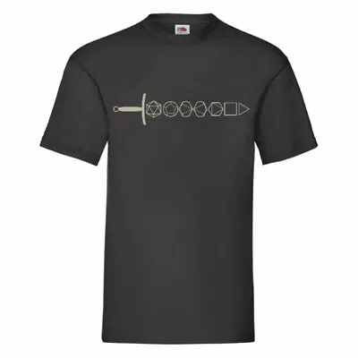 Buy Dungeon And Dragons Sword Symbols T Shirt Small-2XL • 10.49£