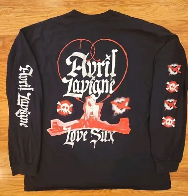 Buy Avril Lavigne Love Sux Long Sleeve Shirt 2022 XXL Double Sided Preowned  • 24.12£