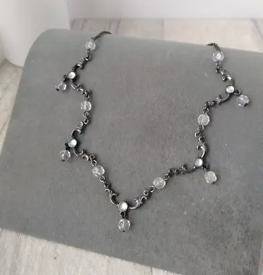 Buy Avon Gothic Occasion Necklace Gunmetal Deco  Pre-loved Costume Jewellery • 8.99£