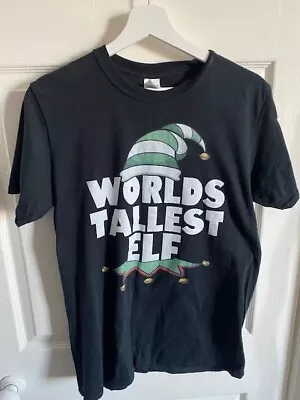 Buy Unisex Worlds Tallest Elf Funny Tee Shirt Size M 18 Inches Pit To Pit • 4.99£