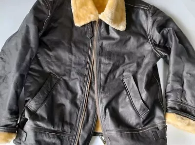 Buy VTG  Real Leather SHEEP B3 Air Force Flight Bomber Jacket L Military  • 73£