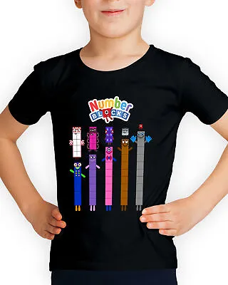 Buy Number Blocks Animated Cartoons Funny Humor Boys Girls Kids T-Shirts #DNE • 9.99£