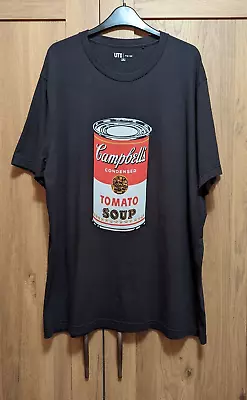Buy UNIQLO UT X ANDY WARHOL Campbell’s Soup T-Shirt Dark Grey XXL New With Tags 🍅 • 6.99£