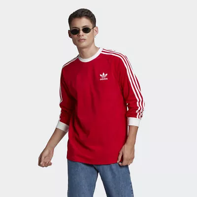 Buy Adidas Originals Men's California Trefoil Long Sleeve T-Shirt • 18.99£