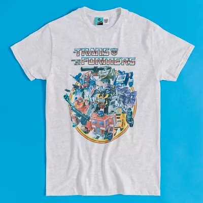 Buy Official Transformers Retro Toys Ash Grey T-Shirt : S,M,L,XL,XXL • 19.99£