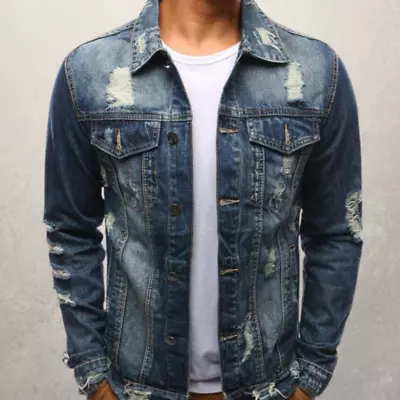 Buy Men Clothes Jeans Coat Denim Jacket • 34.79£
