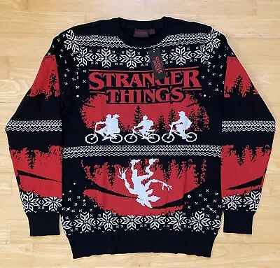 Buy Large 41  Chest Stranger Things Christmas Xmas Jumper Sweater By Netflix • 32.99£