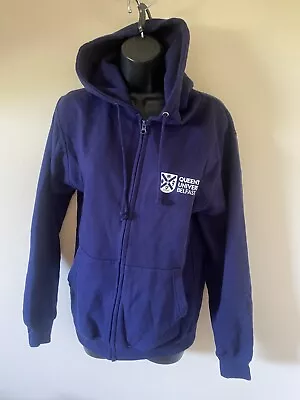 Buy Queens University Navy Zip Front Hoody Size S • 2£
