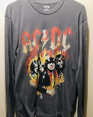 Buy AC/DC Long Sleeve Concert TShirt Highway To Hell Tour Grey Adult Medium • 9.95£