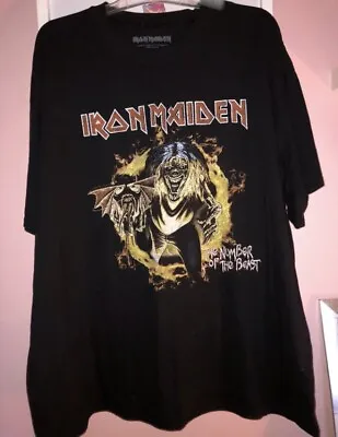 Buy Iron Maiden T Shirt Number Of The Beast Rock Metal Band Merch Tee BNWT Size L • 11.28£