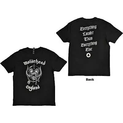Buy Motorhead Unisex T-Shirt: England (Back Print) OFFICIAL NEW  • 21.12£
