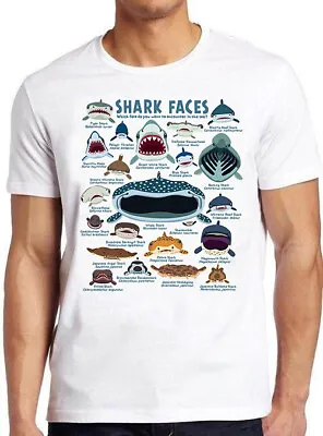 Buy Shark Faces Weird Meme Sea Funny Meme Gift Tee  Cult Movie Vintage T Shirt M860 • 6.35£