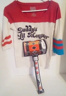 Buy Suicide Squad Shirt Daddy's Lil Monster Harley Quinn With Lego Cosplay Hammer • 23.21£