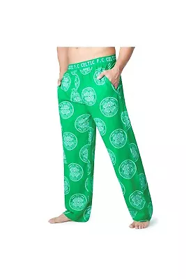 Buy Celtic Fc Mens Lounge Bottoms Nightwear Pyjama Bottoms Comfort Cotton Breathable • 16.49£
