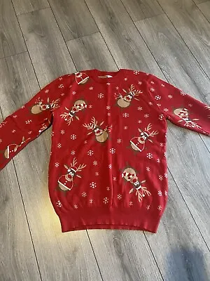Buy Mens Size Small Red Christmas Rudolph Jumper • 4.75£