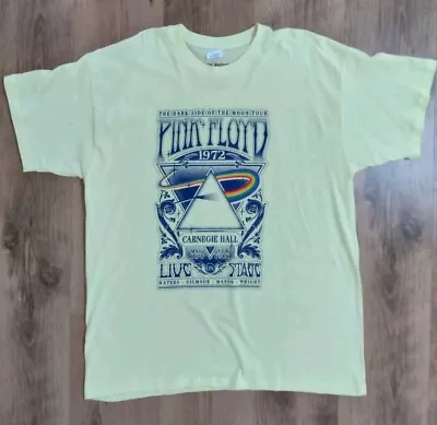 Buy Pink Floyd Dark Side Of The Moon Carnegie Hall T-shirt  Yellow XXL Short Sleeves • 12.49£